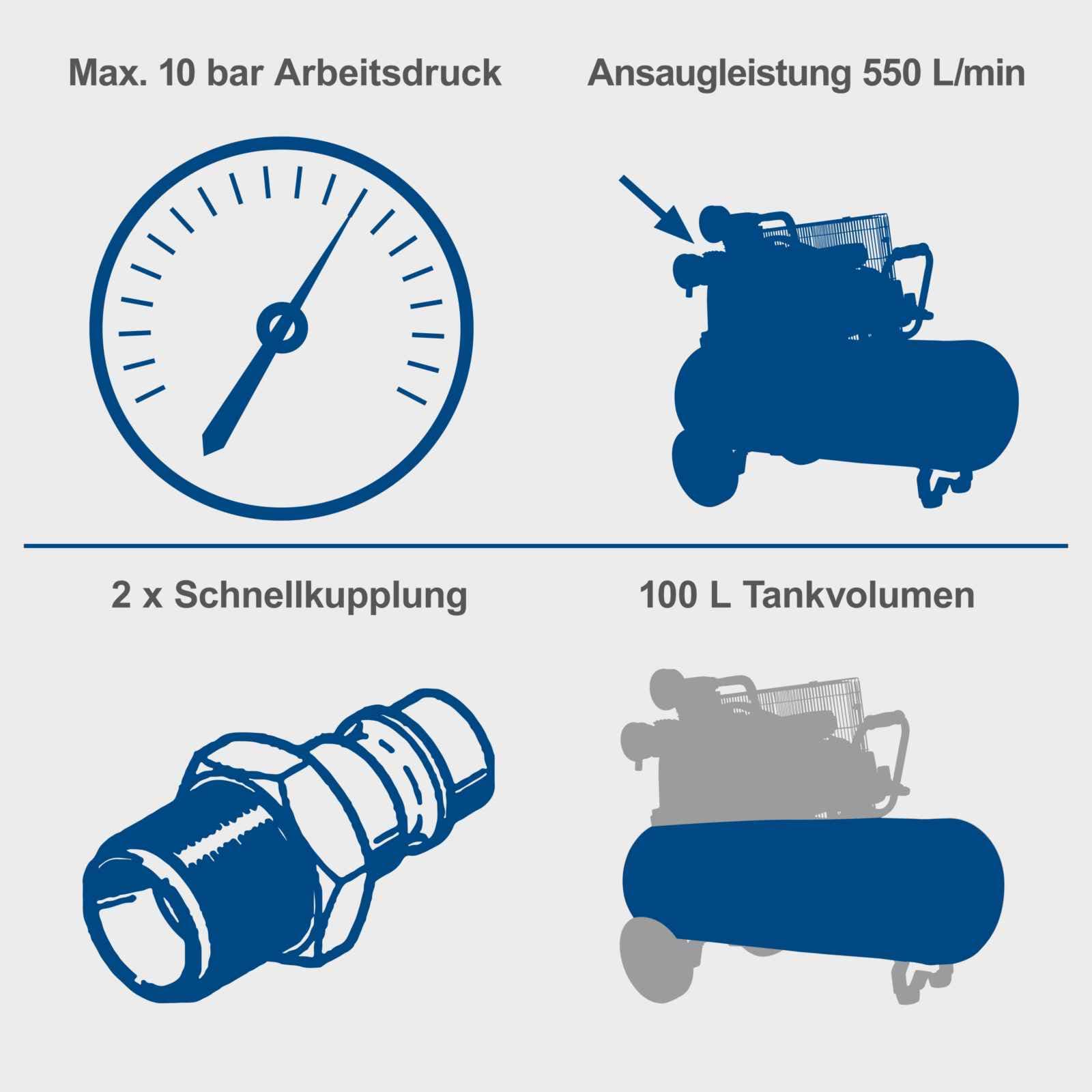 Scheppach kompresor za vazduh HC550TC 100L - Scheppach - HC550TC - Kompresori i zračni alat > Kompresori za vazduh - detalj 4