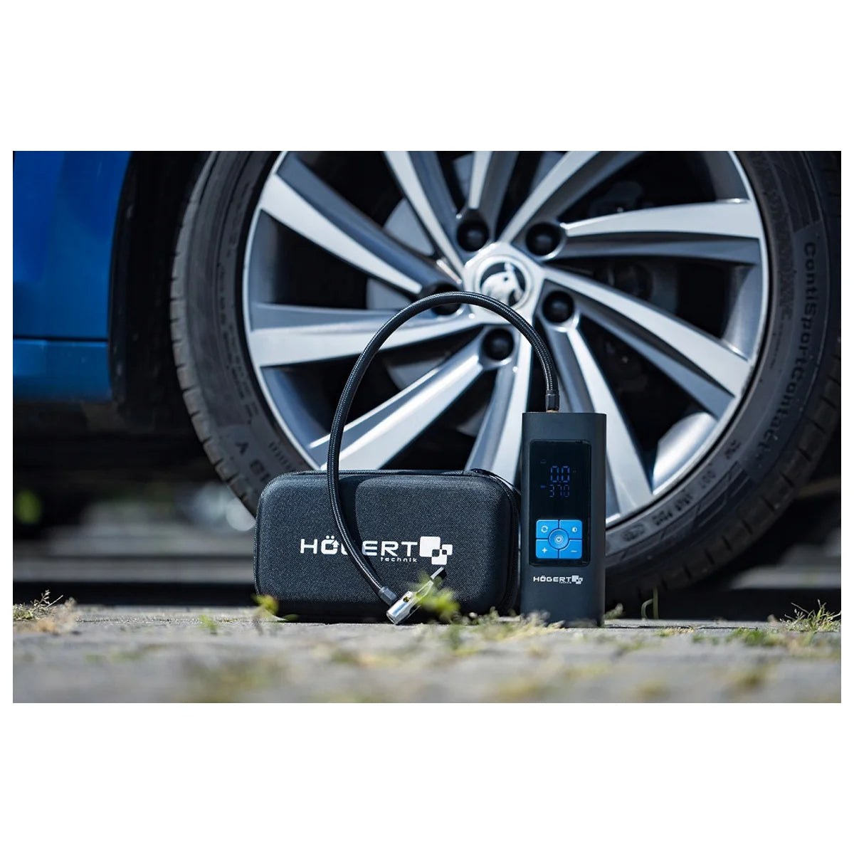 HOEGERT 3-u-1 aku kompresor powerbank svjetiljka HT8G626 - Hoegert - HT8G626 - Kompresori i zračni alat > Kompresori za