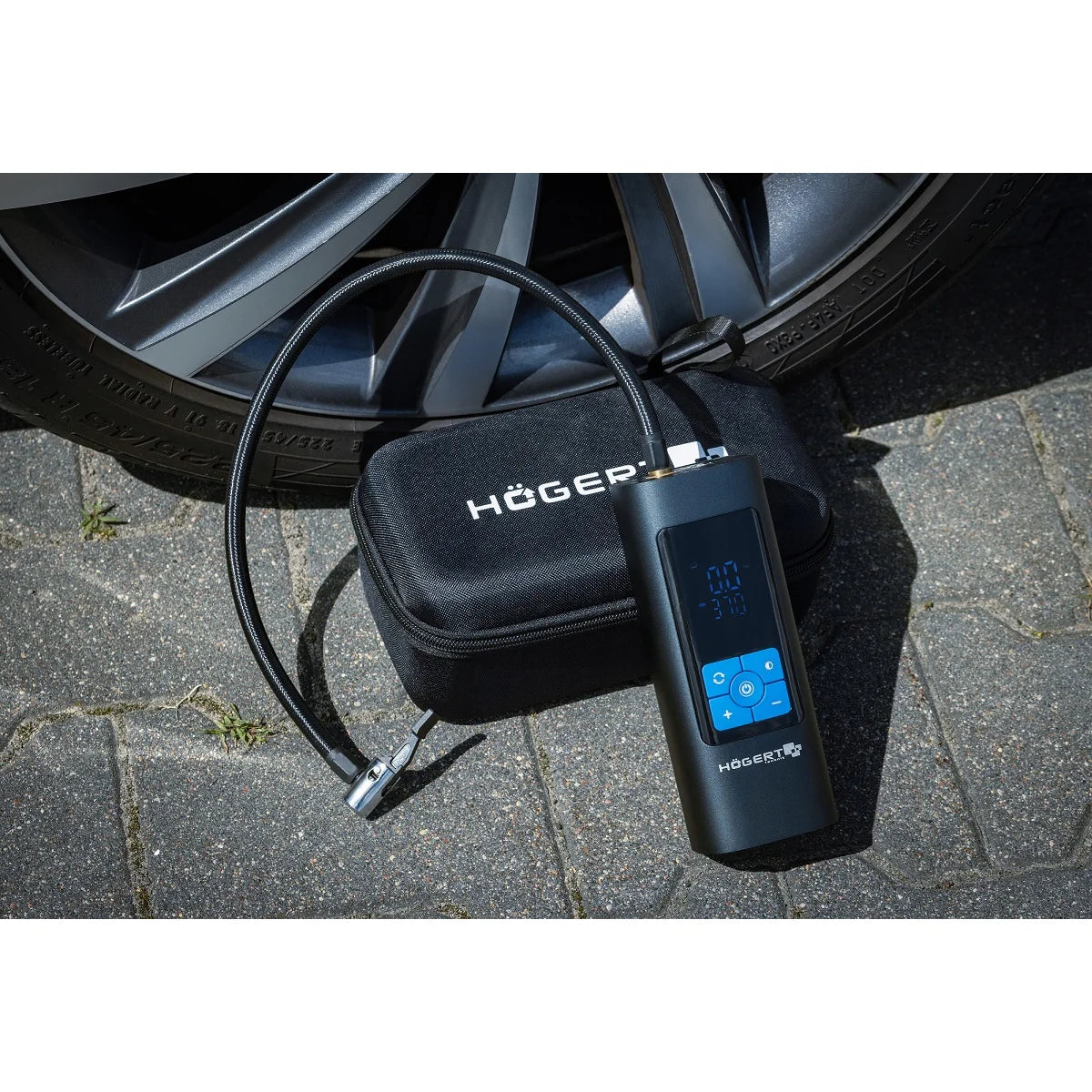 HOEGERT 3-u-1 aku kompresor powerbank svjetiljka HT8G626 - Hoegert - HT8G626 - Kompresori i zračni alat > Kompresori za