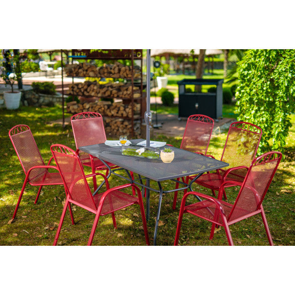 Sto metalni MELFI 1500x900x740mm -sivi - Metalni stolovi - SKU 051194 - detalj 4