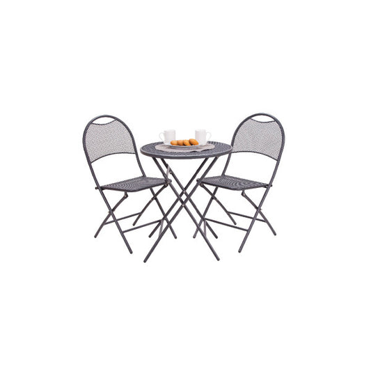 Balkon set 545x455x890mm stolice i sto na sklapanje - Metalni setovi - SKU 051196