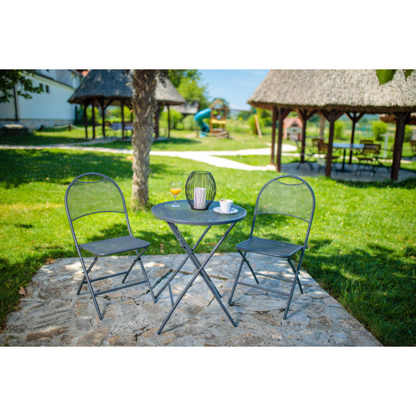 Balkon set 545x455x890mm stolice i sto na sklapanje - Metalni setovi - SKU 051196