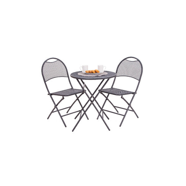 Balkon set 545x455x890mm stolice i sto na sklapanje - Metalni setovi - SKU 051196
