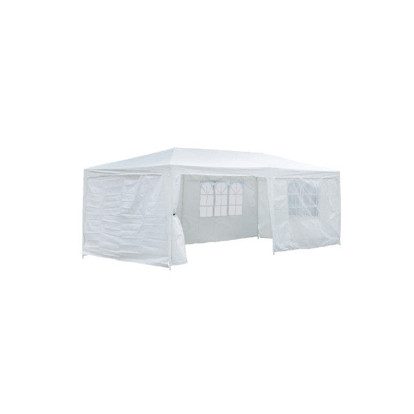 Tenda 3X6 m sa bocnim stranama - bela - Suncobrani i tende - SKU 055432