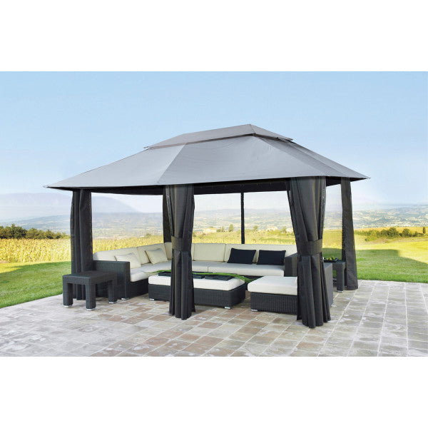 Metalna tenda gazebo BELIZE - siva - Suncobrani i tende - SKU 055682