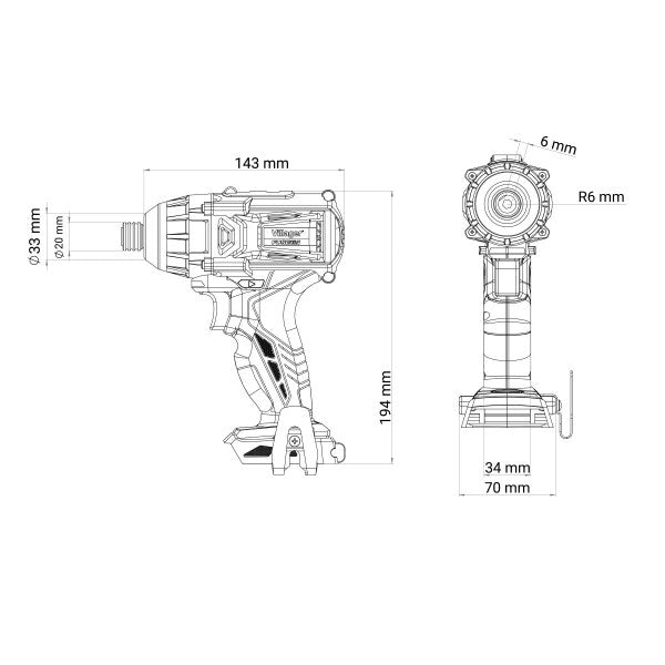 Fuse akum. brushless udarni zavrtac Villager VLP 5420 - Fuse udarni zavijači - SKU 058977