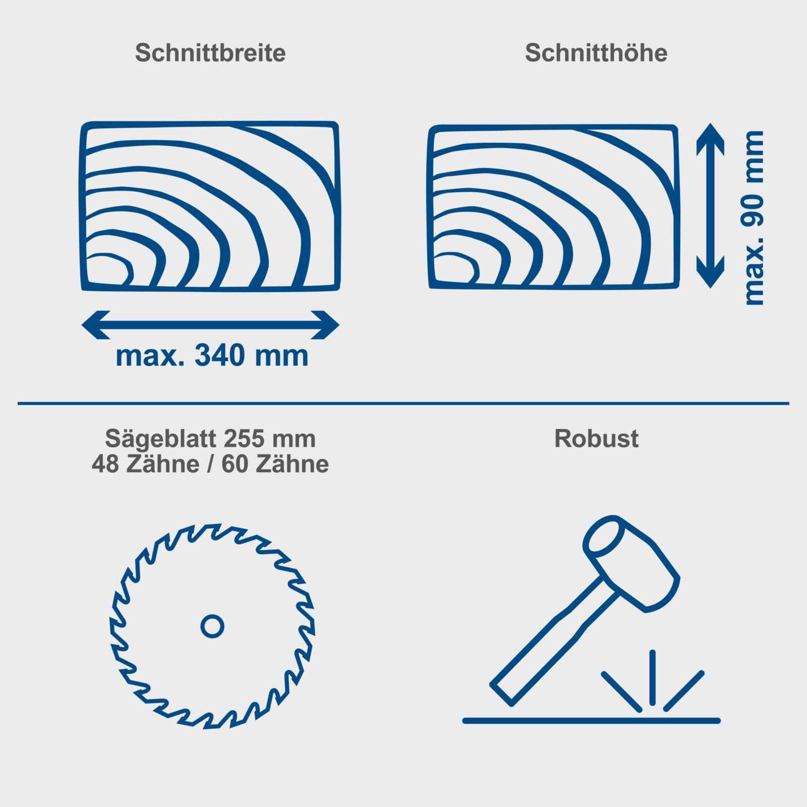 Scheppach preklopna potezna pila HM254 255mm - Scheppach - HM254 - Stacionarne mašine > Potezne i nagibne testere-pile