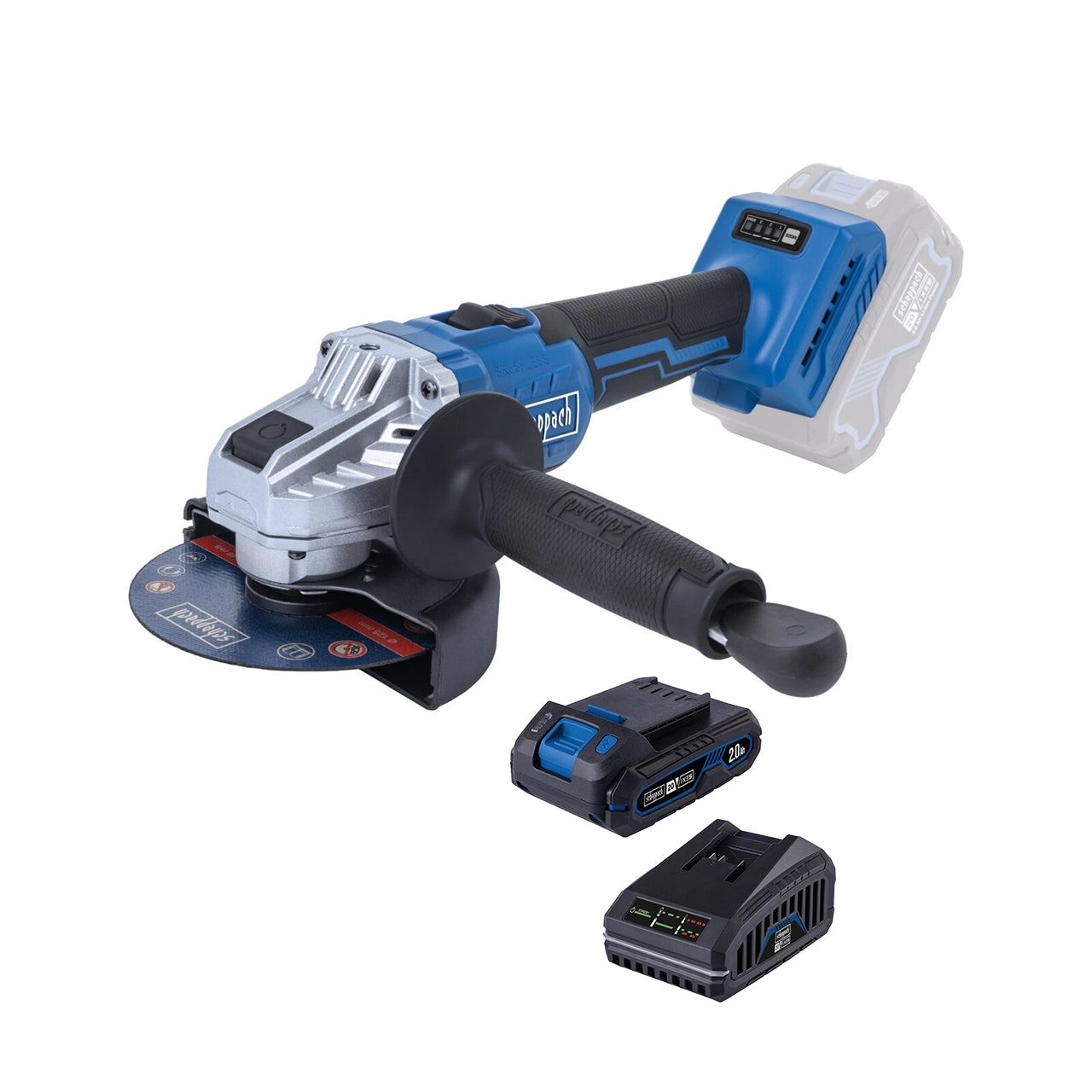 Scheppach aku ugaona kutna brusilica Brushless IXES BC-AG125-XSS2 - Scheppach - BC-AG125-XSS2 - Akumulatorski alati > Aku