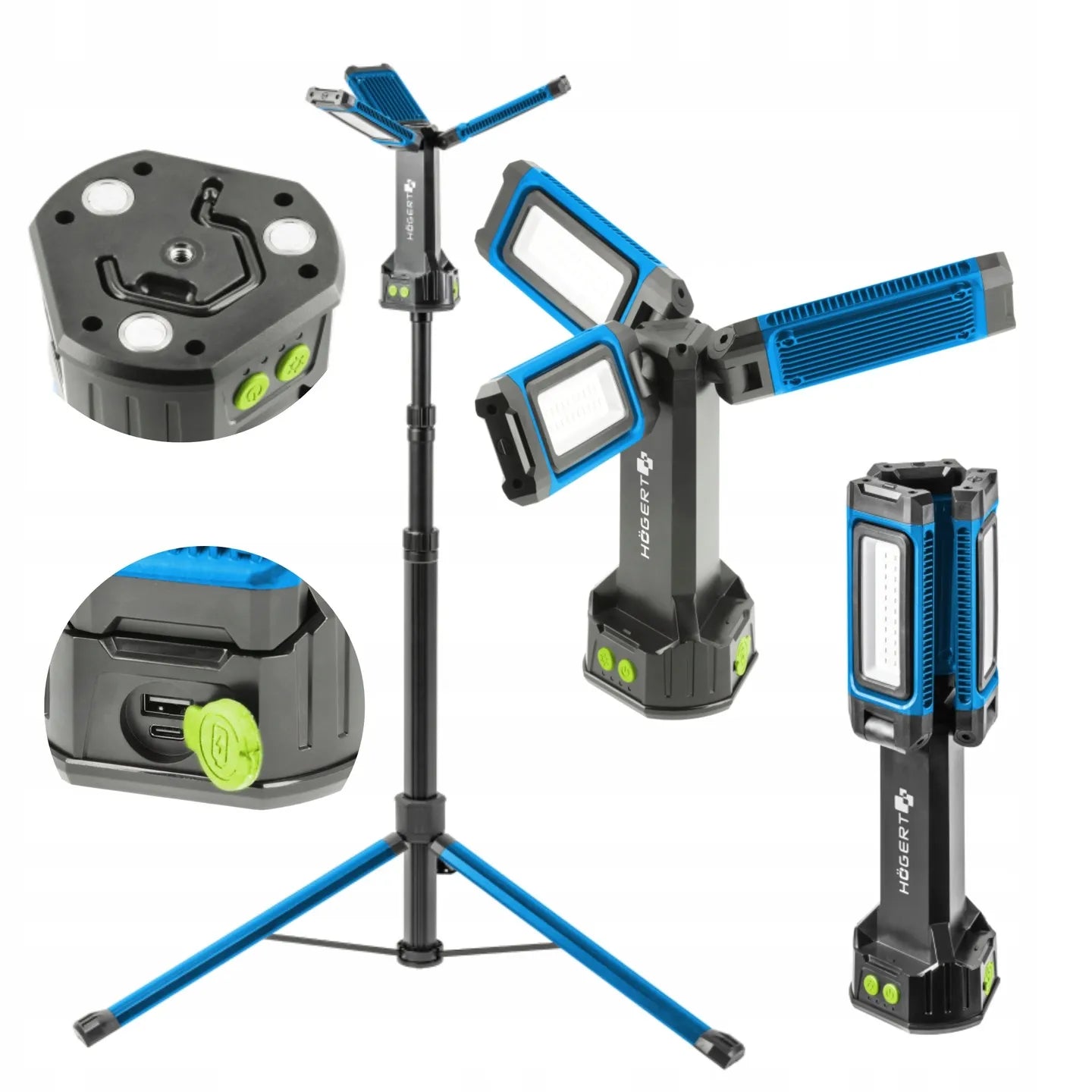 HOEGERT stativ tronožac sa 3 reflektora 360° 7000lm HT1E450 - Hoegert - HT1E450 - Elektro alati > Radne lampe - detalj 6
