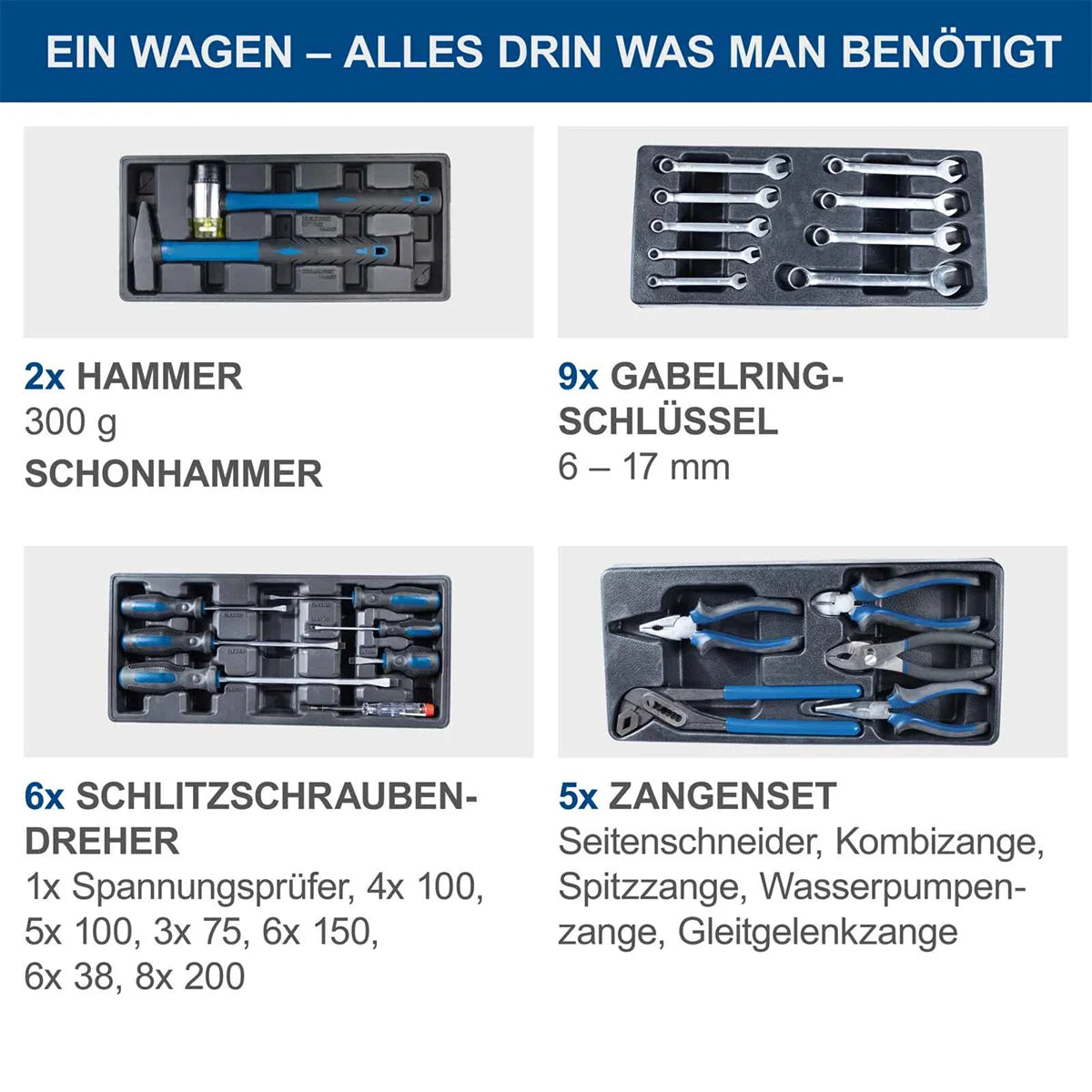 Scheppach set kolica za alat sa 70 komada pribora TW1100 - Scheppach - TW1100 - Ručni alat > Torbe, koferi i kolica za alat