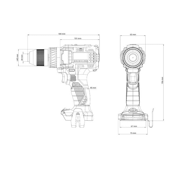 FUSE akumulatorska brushless bušilica VLP 5020-2BSC - Fuse bušilice/odvijači - SKU 072311
