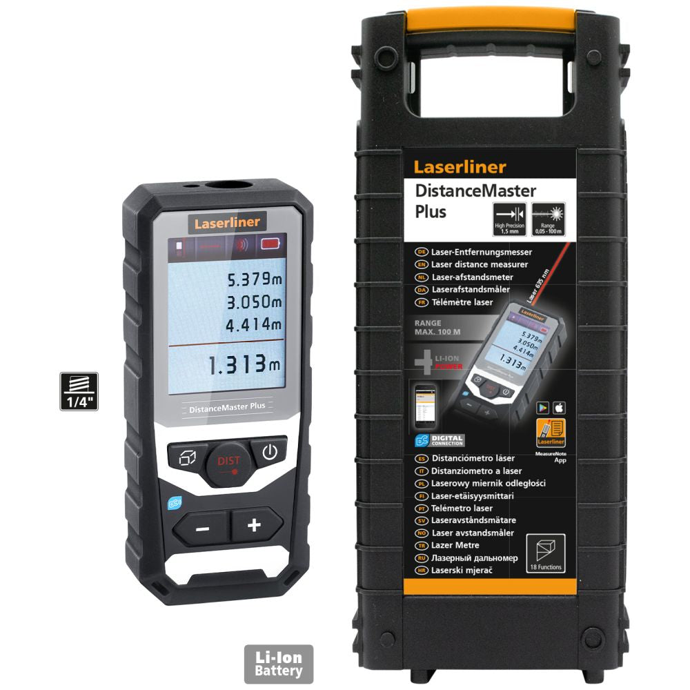 Laserliner Laserski Metar Daljinomjer DistanceMaster Plus 100 / 0,05 – 100 m – 080.983A by Laserliner 080.983A Mjerni