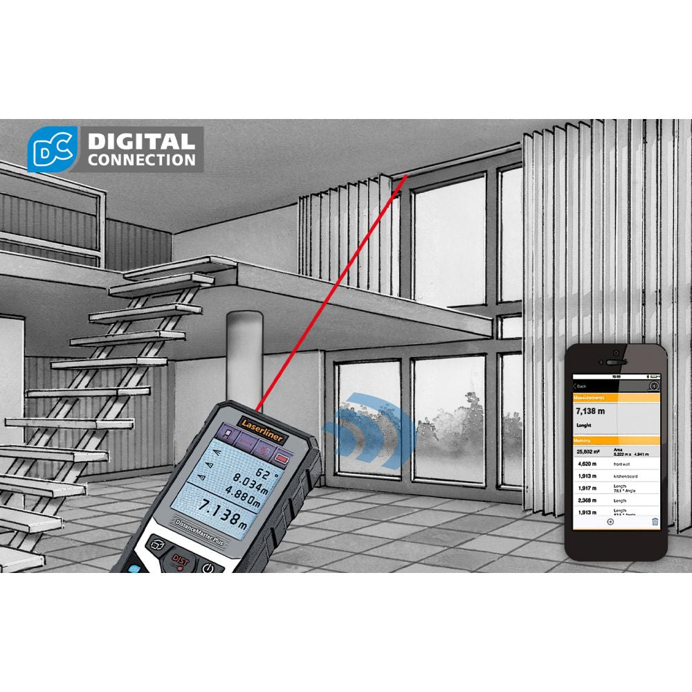 Laserliner Laserski Metar Daljinomjer DistanceMaster Plus 100 / 0,05 – 100 m – 080.983A by Laserliner 080.983A Mjerni