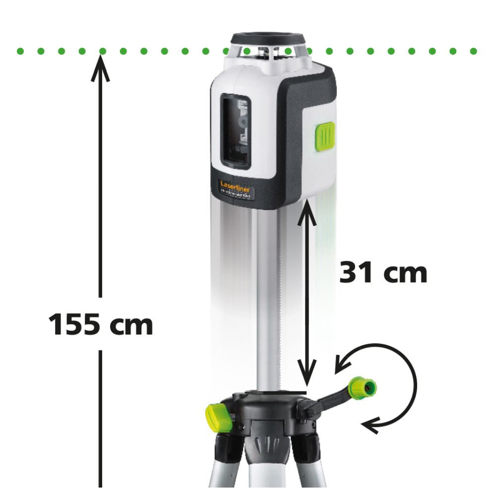 Laserliner Laser Okretni Zeleni SmartLine-Laser G360 Set 150 cm – 081.118E by Laserliner 081.118E Mjerni Uređaji - detalj 5
