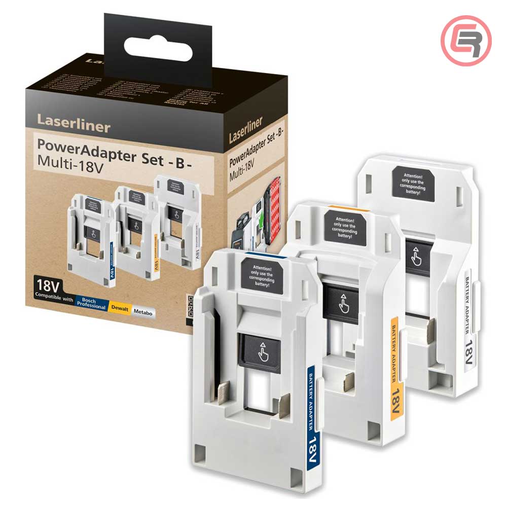 Laserliner Set Adaptera Za Bateriju PowerAdapter Set -B- Multi-18V – 081.380.3E by Laserliner 081.380.3E Mjerni Uređaji