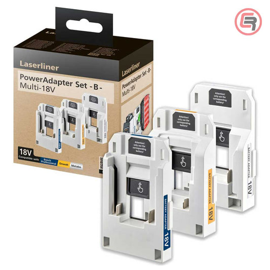 Laserliner Set Adaptera Za Bateriju PowerAdapter Set -B- Multi-18V – 081.380.3E by Laserliner 081.380.3E Mjerni Uređaji