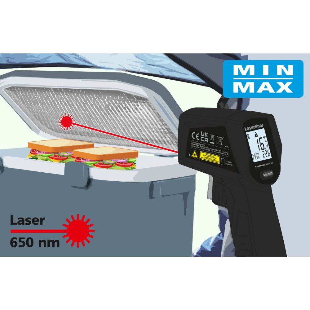 Laserliner Termometar Laserski BBQ ThermoSpot / -40°C … 400°C – 082.441A by Laserliner 082.441A Mjerni Uređaji - detalj 7