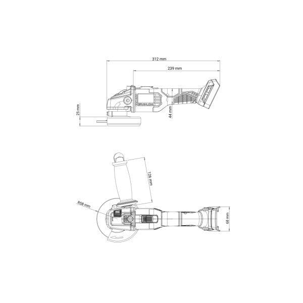 FUSE akumulatorska brushless ugaona brusilica Villager VLP 4420 - Fuse brusilice - SKU 082119