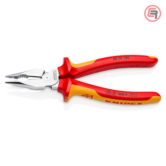 Knipex Kliješta Kombinovana Špicasta 185 mm / 1000V – 08 26 185 by Knipex 08 26 185 Izolovani Alat VDE 1000V - detalj 2
