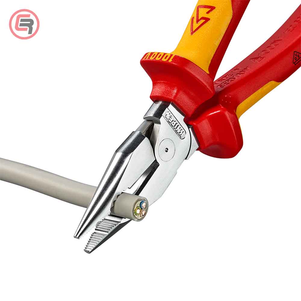 Knipex Kliješta Kombinovana Špicasta 185 mm / 1000V – 08 26 185 by Knipex 08 26 185 Izolovani Alat VDE 1000V - detalj 4