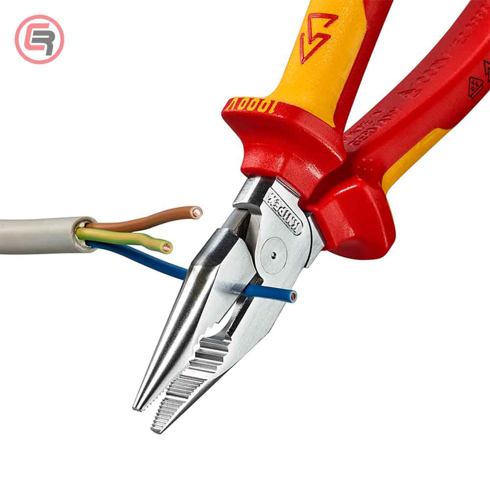 Knipex Kliješta Kombinovana Špicasta 185 mm / 1000V – 08 26 185 by Knipex 08 26 185 Izolovani Alat VDE 1000V - detalj 5