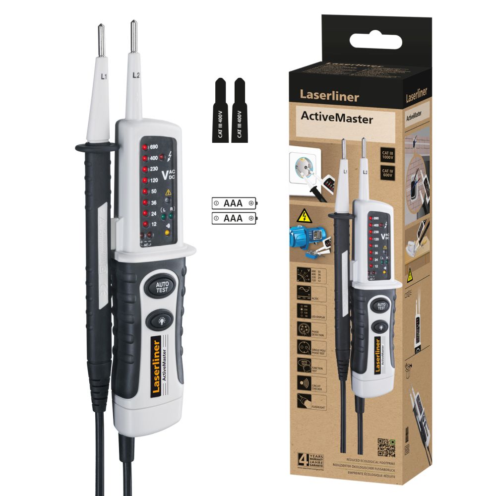 Laserliner Ispitivač Napona Duspol ActiveMaster 12 – 690V AC/DC – 083.021E by Laserliner 083.021E Mjerni Uređaji - detalj 4