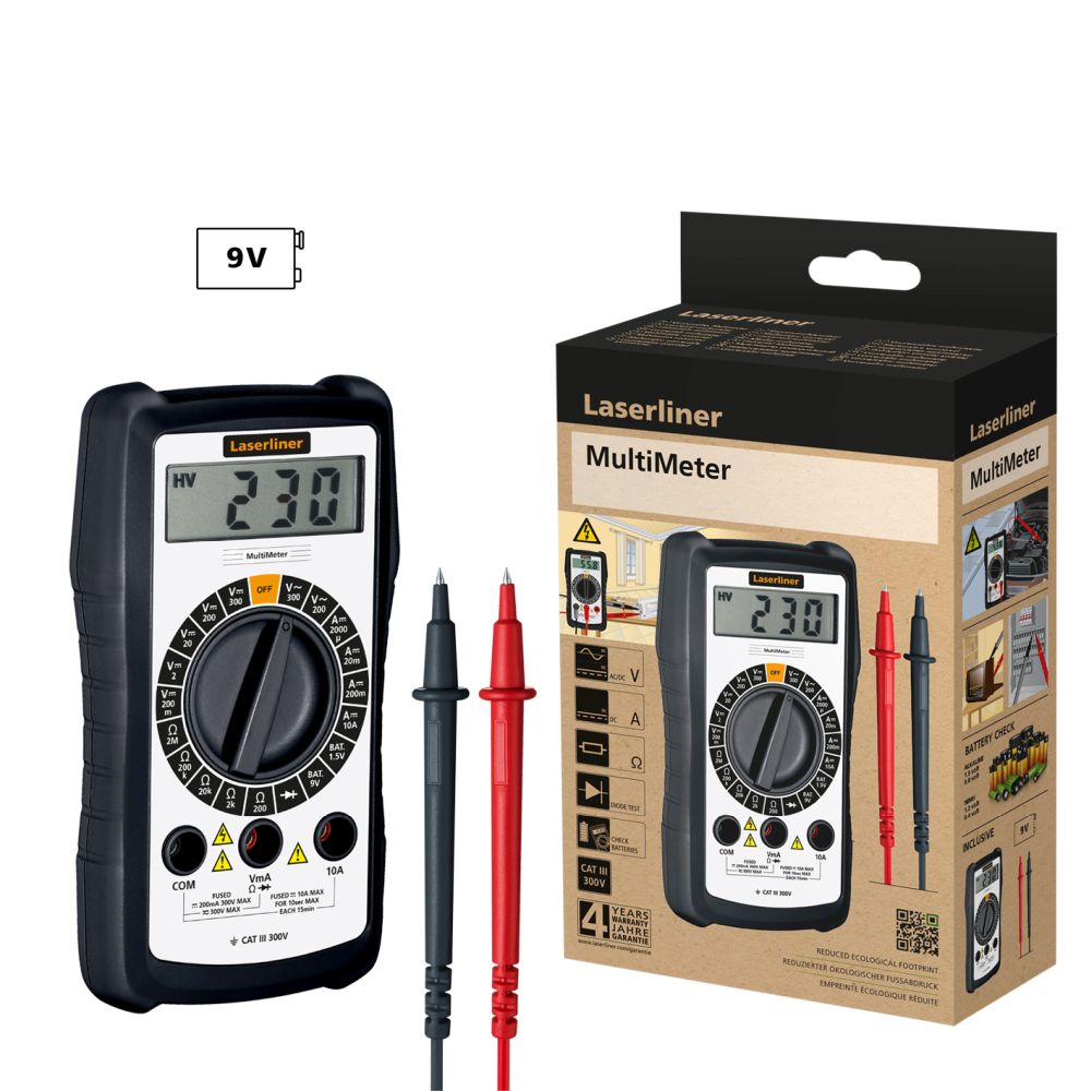 Laserliner Multimetar Digitalni MultiMeter CAT III 300V – 083.031E by Laserliner 083.031E Mjerni Uređaji - detalj 4