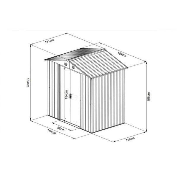 Montažna metalna kućica 2.5m2 - Baštenske kućice - SKU 086915
