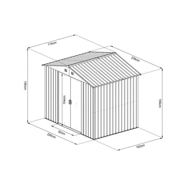 Montažna metalna kućica 4m2 - Baštenske kućice - SKU 086916