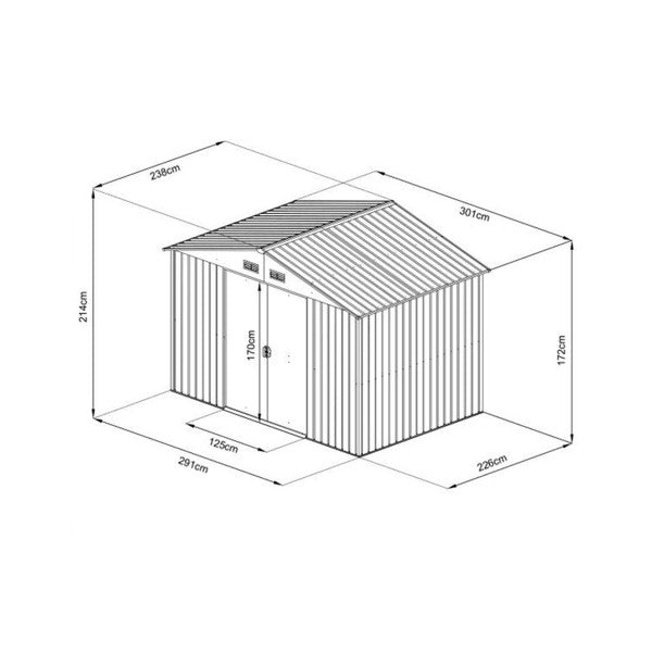 Montažna metalna kućica 7m2 - Baštenske kućice - SKU 086917
