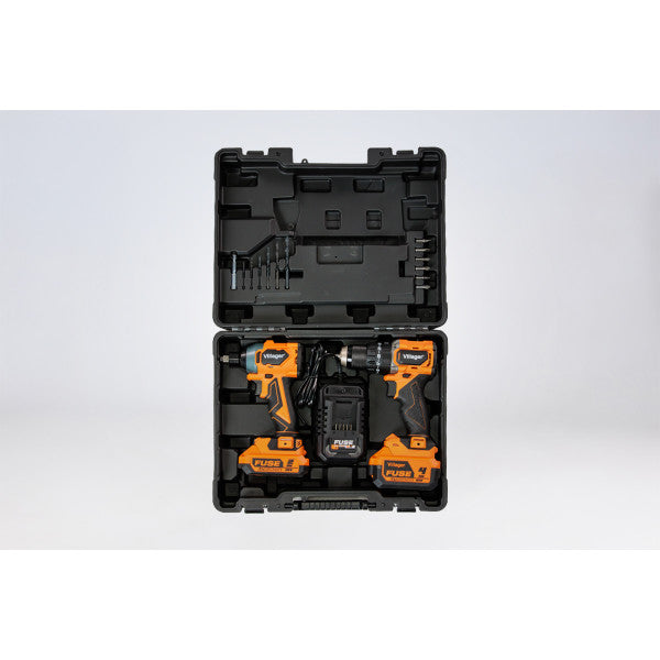 FUSE set bušilica VLP 5121 + odvrtač VLP 6420, baterija 1x2,0Ah,1x4,0Ah, punjač 2,4A - Fuse setovi - SKU 088700