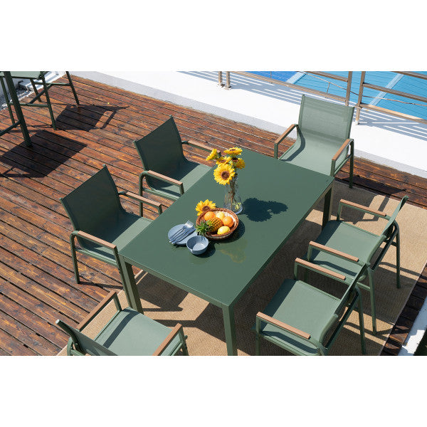 Baštenski set sto + 6 stolica Olive (A+B) - Metalni setovi - SKU 088822