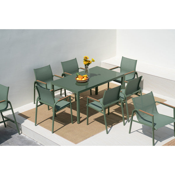 Baštenski set sto + 6 stolica Olive (A+B) - Metalni setovi - SKU 088822