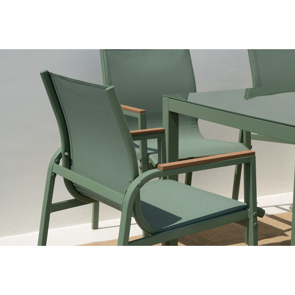 Baštenski set sto + 6 stolica Olive (A+B) - Metalni setovi - SKU 088822