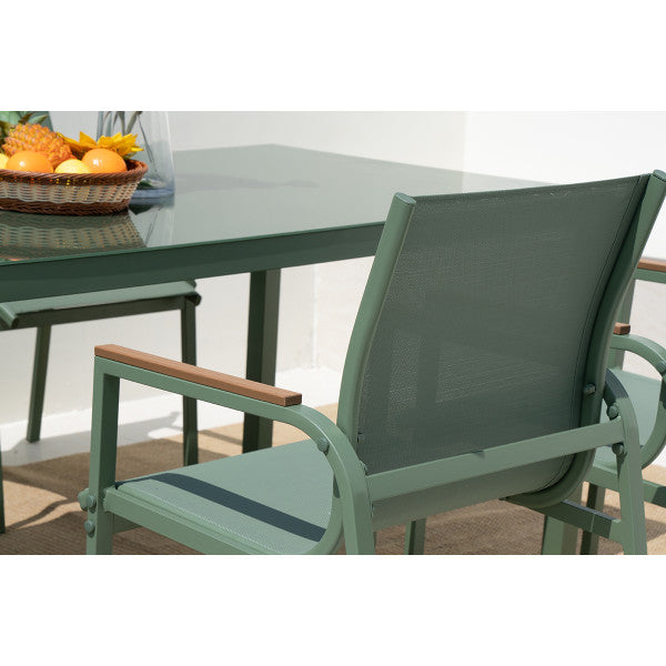 Baštenski set sto + 6 stolica Olive (A+B) - Metalni setovi - SKU 088822