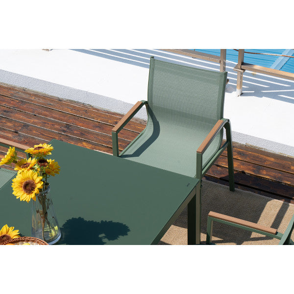 Baštenski set sto + 6 stolica Olive (A+B) - Metalni setovi - SKU 088822
