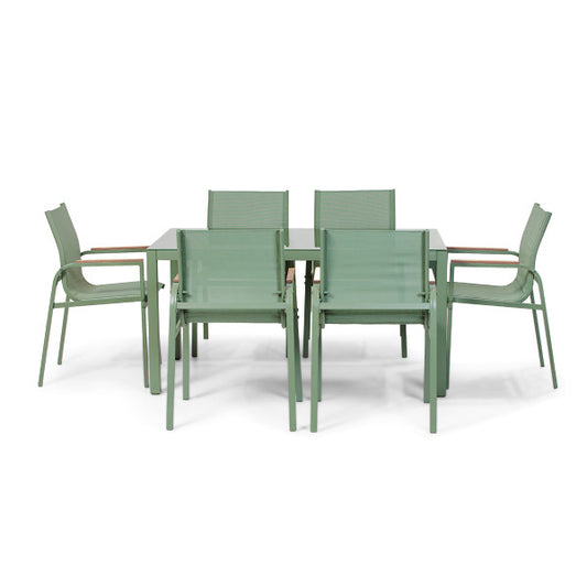 Baštenski set sto + 6 stolica Olive (A+B) - Metalni setovi - SKU 088822