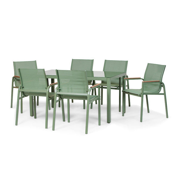 Baštenski set sto + 6 stolica Olive (A+B) - Metalni setovi - SKU 088822