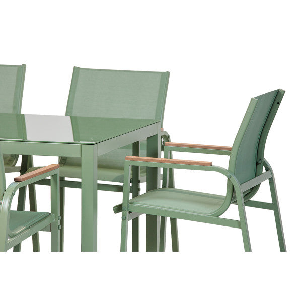Baštenski set sto + 6 stolica Olive (A+B) - Metalni setovi - SKU 088822
