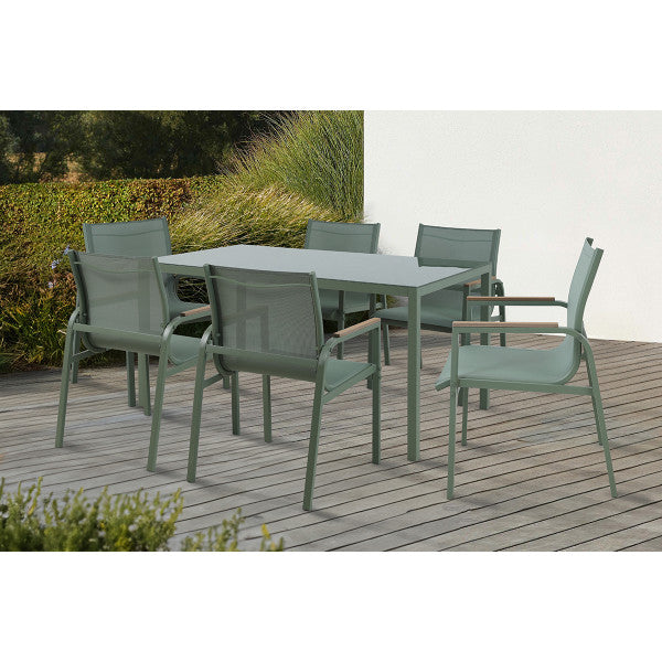 Baštenski set sto + 6 stolica Olive (A+B) - Metalni setovi - SKU 088822