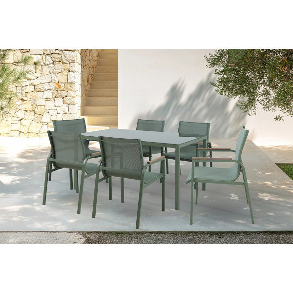 Baštenski set sto + 6 stolica Olive (A+B) - Metalni setovi - SKU 088822