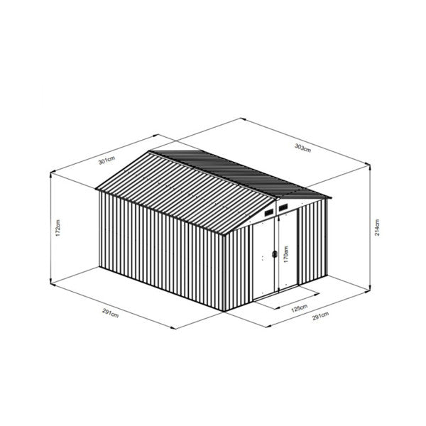 Montažna metalna kućica 9m2 - Baštenske kućice - SKU 089247