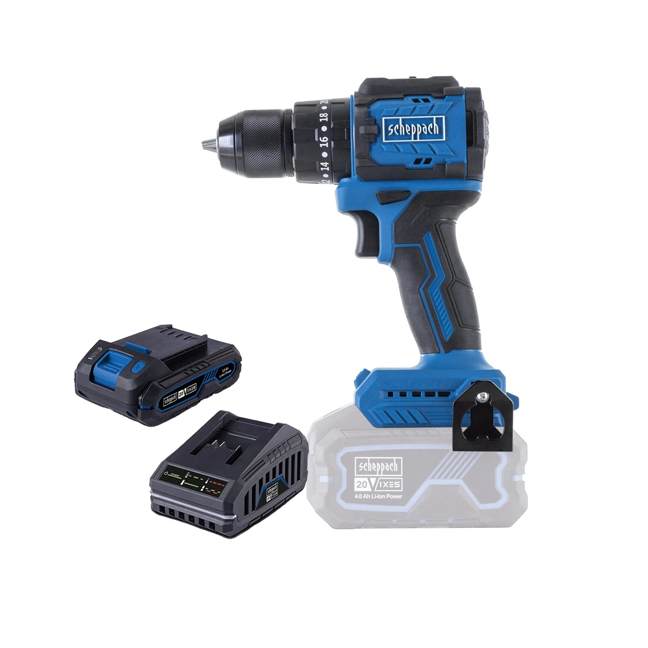 Scheppach SET aku udarna bušilica odvijač Brushless IXES BC-CD50SC-XSS2 - Scheppach - BC-CD50SC-XSS2 - Akumulatorski alati