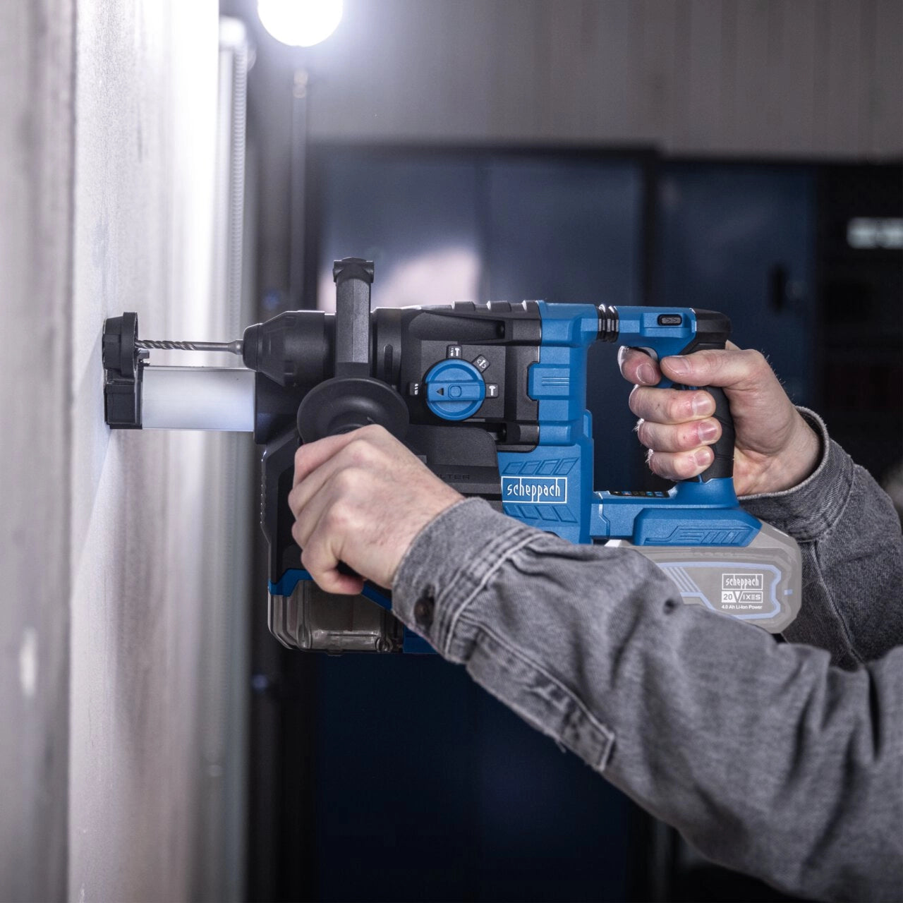 Scheppach aku udarni čekić bušilica SDS+ sa ussivačem Brushless IXES BC-DH300DFS-XSS2 - Scheppach - BC-DH300DFS-XSS2