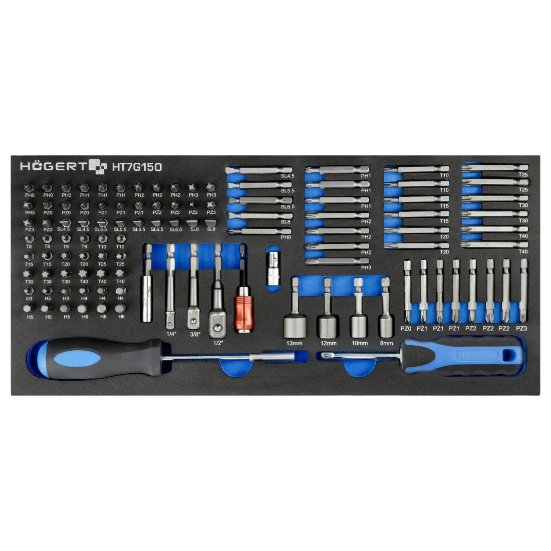 Hoegert SET kolica za alat sa 7 ladica i 544 komada pribora HT7G050 - Hoegert - HT7G050 - Ručni alat > Torbe, koferi i