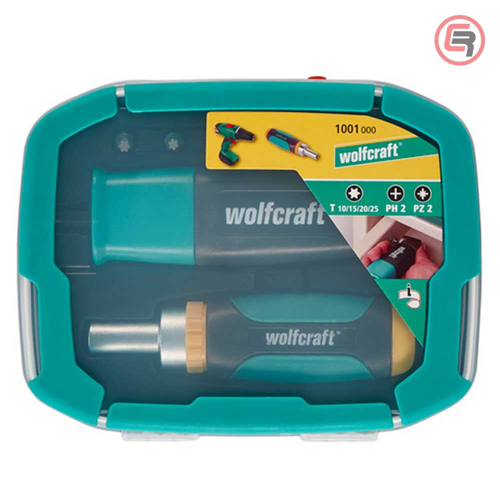 Wolfcraft Garnitura Bitova Sa Kutnim Držačem / PH2, PZ2, T10, T15, T20, T25 / 8 dijelna – 1001000 by Wolfcraft 1001000