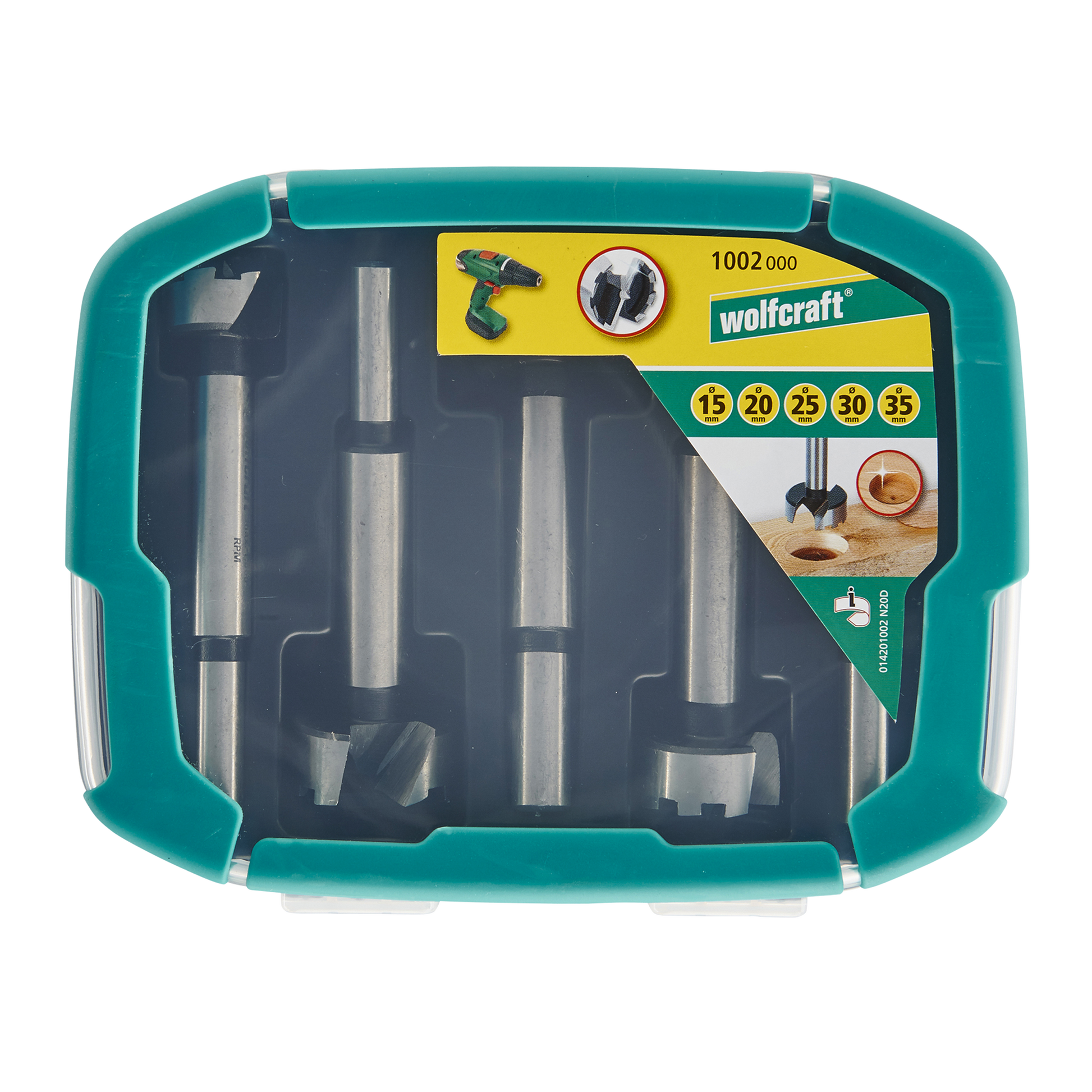 Wolfcraft Set Glodala Forstner fi 15, 20, 25, 30, 35mm / 5 dijelni – 1002000 by Wolfcraft 1002000 Ostali Pribor Za Bušilice