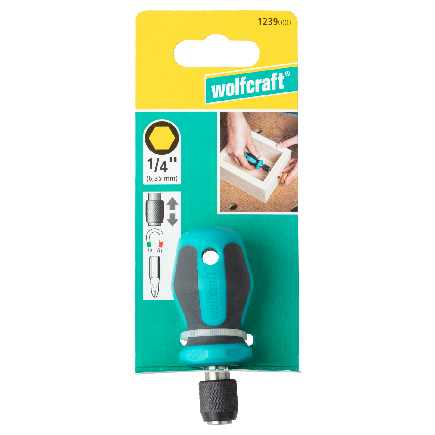Wolfcraft Odvijač / Ručka Za Bit Nastavke Magnetna Kratka 76 mm – 1239000 by Wolfcraft 1239000 Bitovi, Adapteri, Držači