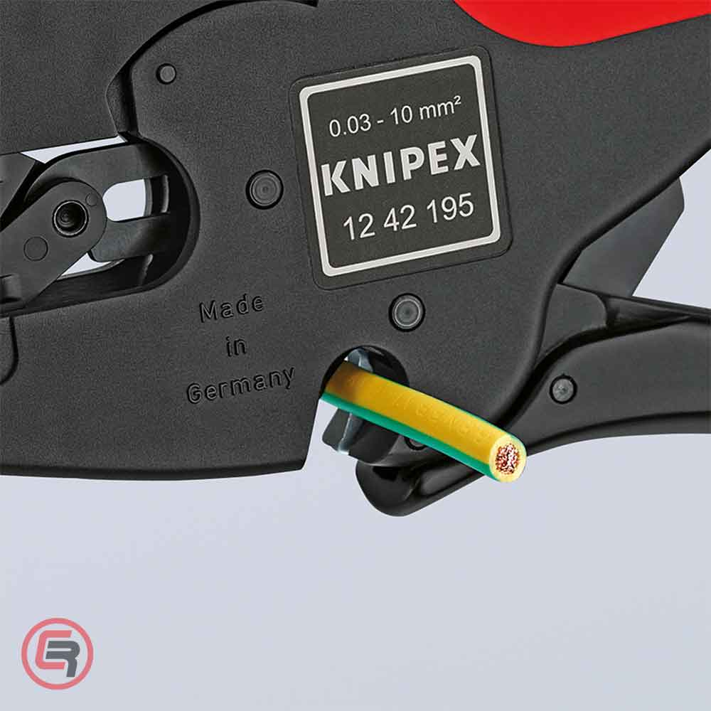 Knipex Kliješta Za Skidanje Izolacije MultiStrip 10 / 0,03 – 10,0 mm2 Automatska – 12 42 195 by Knipex 12 42 195 Kliješta