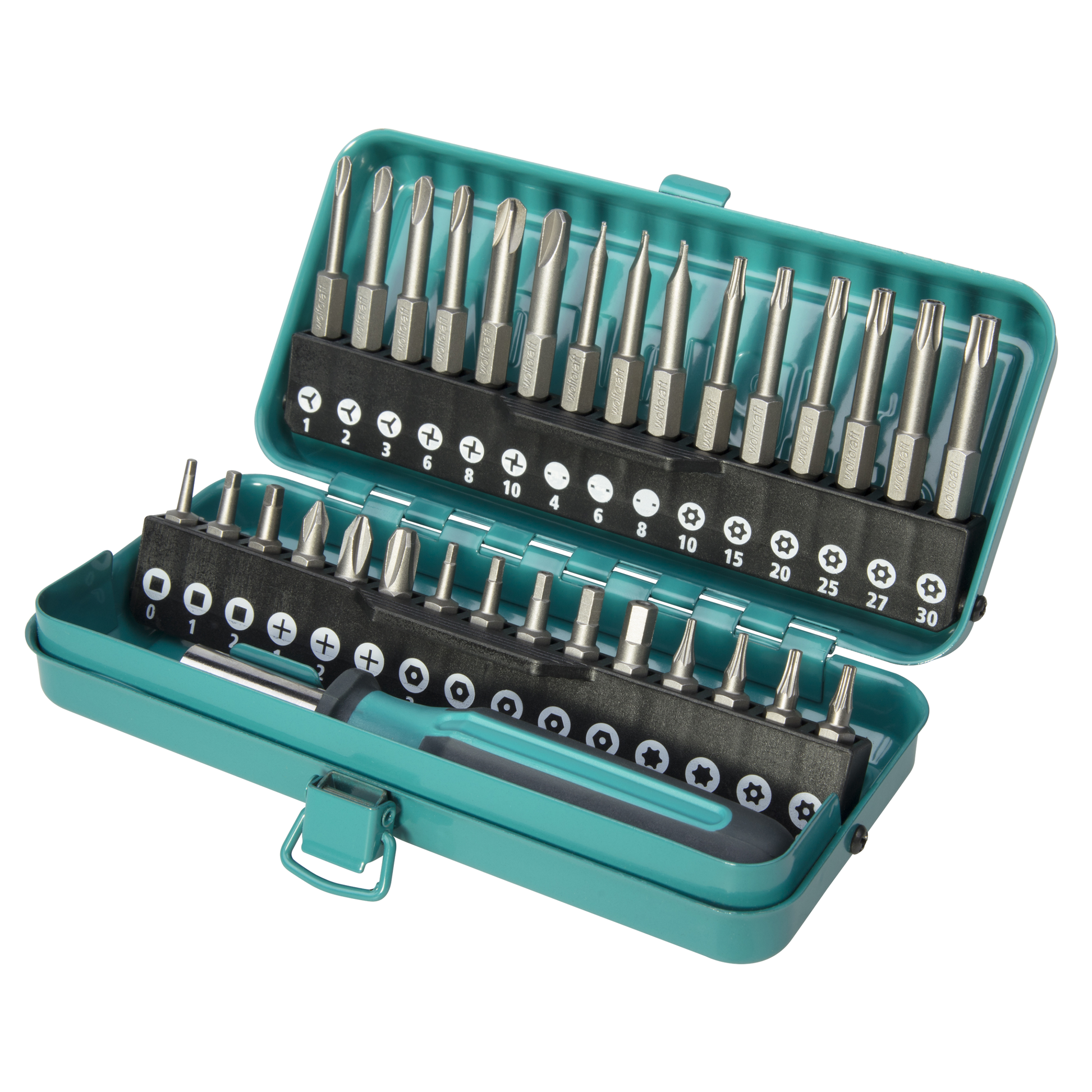 Wolfcraft Set Bit Nastavaka + Ručka “30 SOLID” Kombi / 31 dijelni – 1386000 by Wolfcraft 1386000 Garniture / Setovi Pribora